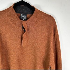 Jos. A. Bank brown lambs wool mens pullover size medium